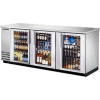 True® TBB-4G-S Back Bar Cooler 3 Section - 90-3/8"W X 27-3/4"D X 37"H