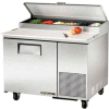 True® TPP-44 Pizza Prep 33 - 41°F Pan Rail - 44-1/2"W X 32-1/4"D X 35-3/4"H
