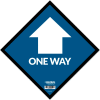 Global Industrial™ Blue One Way Adhesive Sign, 12" Square, Vinyl