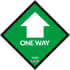 Global Industrial™ Green One Way Adhesive Sign, 12" Square, Vinyl