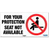 Global Industrial™ Seat Not Available Adhesive Sign, 12"W x 6''H, For Wall, Seat or Bench