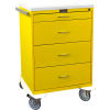 Harloff Classic Line Tall Four Drawer Isolation Cart Standard Package, Yellow - 6520