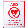 First Voice™ AED Flat Wall Sign, 8" X 10", Plastic