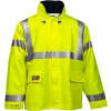 Tingley® Eclipse™ Hi-Visibility FR Hooded Coat, Zipper, Fluorescent Yellow/Green, S