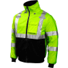 Tingley® J26002 Bomber Hooded Jacket, Fluorescent Yellow/Green/Black, 2XL