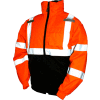 Tingley® J26119 Bomber II Hooded Jacket, Fluorescent Orange/Red/Black, 3XL