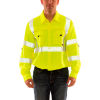 Tingley&#174; Reflective Long Sleeve Shirt, Silver Tape, Type R, Class 3, Fl Lime, 5XL