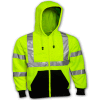 Tingley® S78122 Class 3 Hooded Sweatshirt, Fluorescent Lime, 5XL