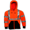 Tingley® S78129 Class 3 Hooded Sweatshirt, Fluorescent Orange, 4XL