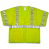 Tingley® V70022 Job Sight Class 3 Vest, Fluorescent Lime, Polyester Mesh, S/M