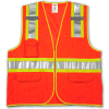 Tingley® V73859 Job Sight Class 2 Surveyor Style Vest, Fluorescent Orange, S/M