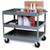 Tri-Boro Economy 3 Shelf Stock Cart ESC1630-3 22 Gauge Steel 30 x 16 with 3" Lip, 500 Lb. Cap.
