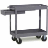 Tri-Boro Economy 2 Shelf Stock Cart ESC1630D Steel 30 x 16 with 3" Lip, 500 Lb. Cap.