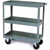Tri-Boro Heavy Duty 3 Shelf Stock Cart SC2448-3 18 Gauge Steel 48 x 24 with 2-1/4 Lip, 1000 Lb. Cap.