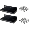 DuraHook® 12"W x 6"D Steel Shelf for Duraboard or 1/8" & 1/4" Pegboard, Black - 2 PK