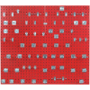 Triton LB2-BKit (2) 18 ga Red Steel Square Hole Pegboard W/ (63 pc) LocHook Set