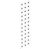 LocBoard™ Square Hole Pegboard Strip, 18"Wx4.5"H, White Epoxy (1 pc)