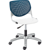 KFI Poly Task Chair with Casters and Perforated Back - Navy/White