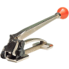 Teknika Economy Heavy Duty Feed Wheel Tensioner for 0.035" Thick & 3/8-3/4" Strap Width, Silver