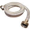 Washing Machine Supply Hose 3/4 In. F.H.T. X 3/4 In. F.H.T. X 48 In. - Braided Stainless Steel - Pkg Qty 10