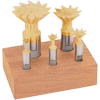 HSS Import Dovetail Cutter, 5 Piece. Set 3/8-1.7/8 45 °