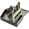 Tap & Drill Sets, HSS in Metal Index, 18 Pc.Set-Fine Spiral Point