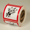 INCOM® GHS1259 GHS "Exploding Bomb" Pictogram Label, 4" x 4", 500/Roll