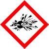 INCOM® GHS1268 GHS "Exploding Bomb" Pictogram Placard, 10-3/4" x 10-3/4"