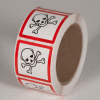 INCOM® GHS1310 GHS "Skull & Crossbones" Pictogram Label, 2" x 2", 500/Roll