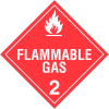 INCOM® TA210PS Class 2.1 Flammable Gases Adhesive Vinyl Placard - 100/Pkg