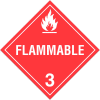 INCOM® TA300PS Class 3 Flammable Liquids Adhesive Vinyl Placard - 100/Pkg