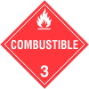 INCOM® TA310PS Class 3 Combustible Liquids Adhesive Vinyl Placard - 100/Pkg