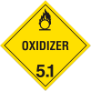 INCOM® TA510SS Class 5.1 Oxidizer Sub Rigid Plastic Placard - 100/Pkg