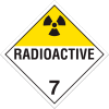 INCOM® TA700PS Class 7 Radioactive Adhesive Vinyl Placard - 100/Pkg