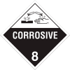 INCOM® TA800PS Class 8 Corrosive Adhesive Vinyl Placard