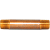Trenton Pipe 2" x 7" Brass Pipe Nipple, Schedule 40 - Pkg Qty 10