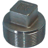 Trenton Pipe SS316-67040 4" Class 150, Cored Square Head Plug, Stainless Steel 316