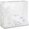 TrippNT White PVC and Clear Acrylic 2-in-1 Large Apparel Dispenser, 20"W x 9"D x 19"H