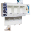 TrippNT White Lab Entry Gowning Changing Room Station, 18"W x 7"D x 20"H
