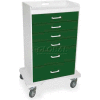TrippNT 51075 Locking 6 Drawer Procedure Cart, Hosta Leaf Green, 31"W x 20"D x 48"H