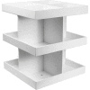 TrippNT™ White PVC Triple 360 Degree Rotating Shelf Station, 12"W x 12"D x 15"H