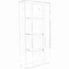 TrippNT Quadruple Side Loading Acrylic Glove Box Holder, 10"W x 4"D x 20"H