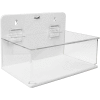 TrippNT Small Lab Supply Box with Lid, 9"W x 6"D x 6"H, White/Clear