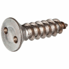 #14AB x 1-1/4" Security Sheet Metal Screw - Flat Spanner Head - 18-8 Stainless Steel - USA - 100 Pk