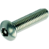 4-40 x 1" Security Machine Screw - Button Hex Socket Head - 302HQ/18-8 Stainless Steel - FT - 100 Pk