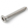 #8AB x 2" Security Sheet Metal Screw - Flat Hex Socket Head - 302HQ/18-8 Stainless Steel - 100 Pk