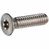 10-32 x 3/8" Security Machine Screw - Flat Torx Head - 302HQ Stainless Steel - FT - UNF - 100 Pk