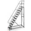 12 Step Perforated Strut 600 Lb. Cap. Heavy Duty Steel Rolling Ladder - KDHD112246