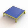 24 X 24 Inch Adjustable Height Steel Work Platform, 9"H To 14"H - MCOS24249