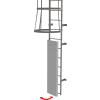 Fixed Steel Ladder Guard Door for Entry Onto Fixed Ladder, Gray - OPFS03